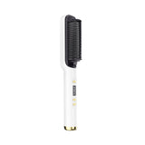 2 in 1 Curling Iron Electric Hot Comb Multifunctional Straight Hair Straightener Comb Anti-Scalding Styling Tool Brush