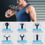 🏆 Massage Gun Deep Tissue Massager - Handheld Massage Gun Percussion Massage Gun Muscle Gun Massager Muscle Massage Gun Deep Tissue Massage Gun Black【Ship from US】